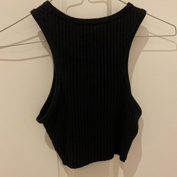 Urban Outfitters Womens Black Crop-top